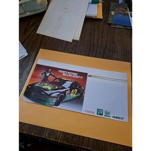 Vintage 1991 Kyle Petty #42 Coca-Cola Mello Yello NASCAR Promo Sign Racing Ad